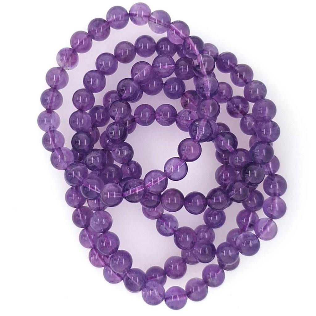 amethyst bead bracelet 8mm