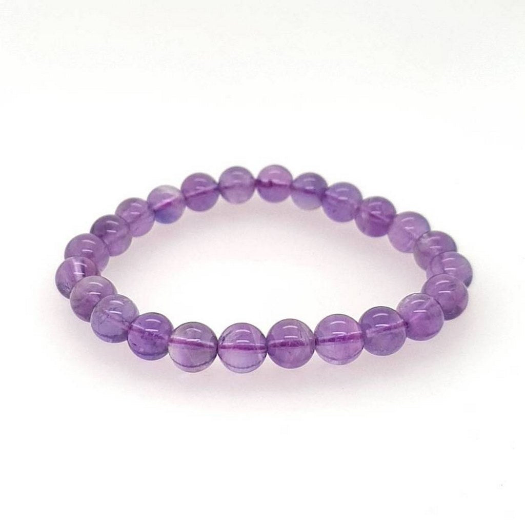 amethyst bead bracelet 8mm