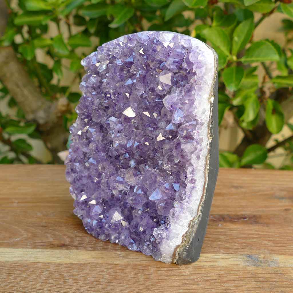 Amethyst Cluster with Cut base from Uruguay with Deepest Purples