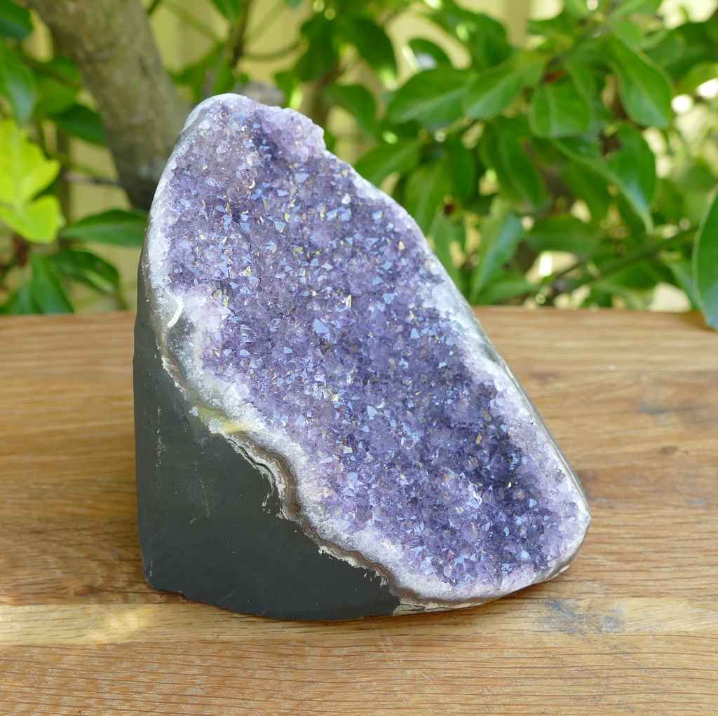 Amethyst Cluster with Polished Edges from Uruguay Natural Druzy