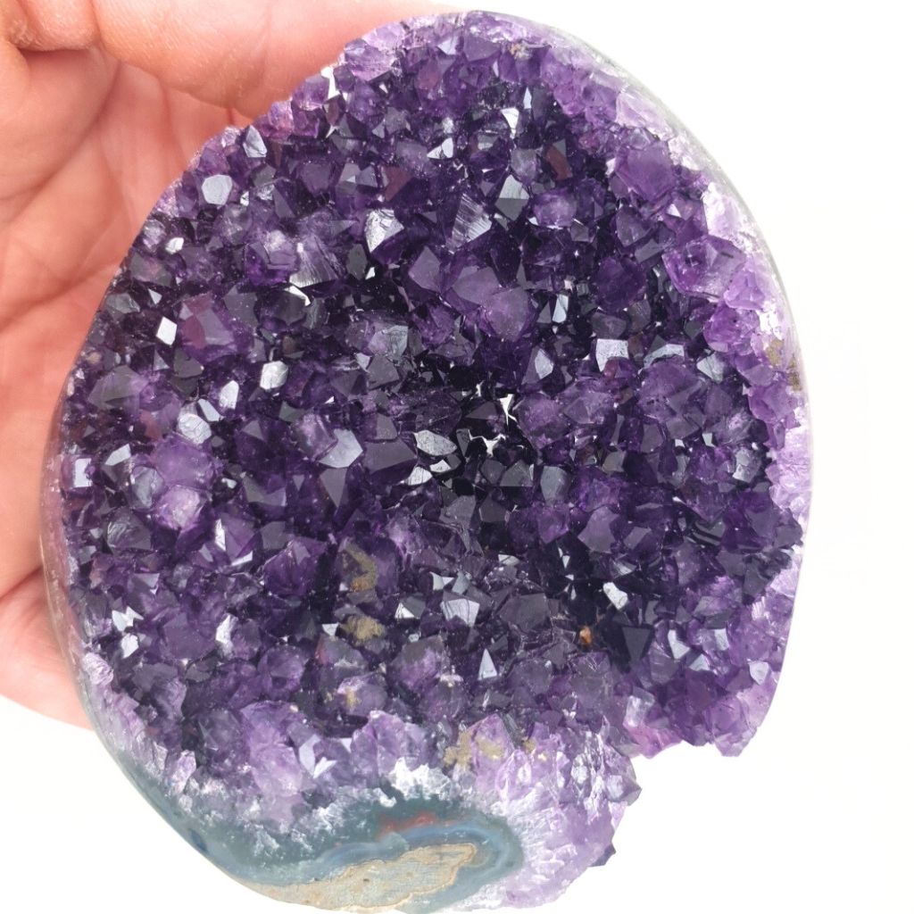 amethyst crystal cluster with cut base