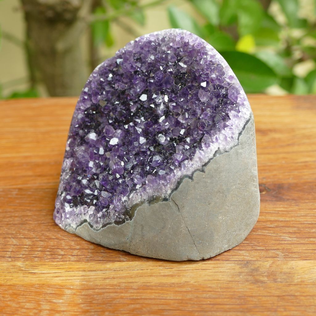 amethyst cluster with flat base