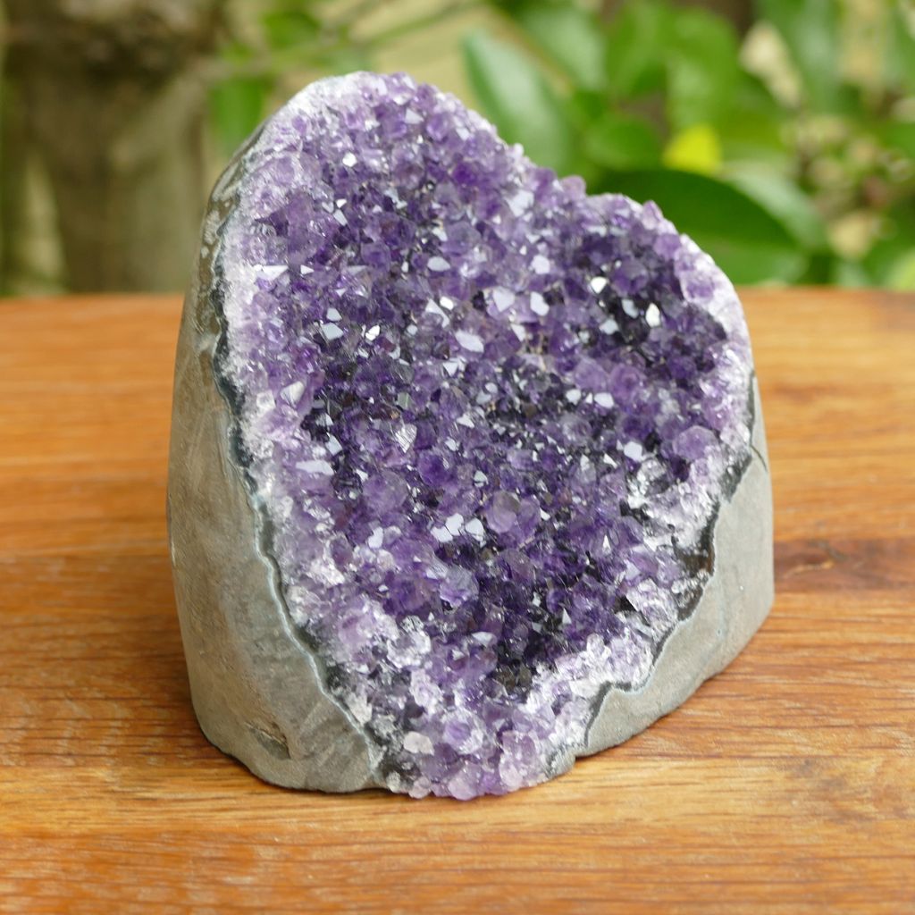amethyst cluster with flat base