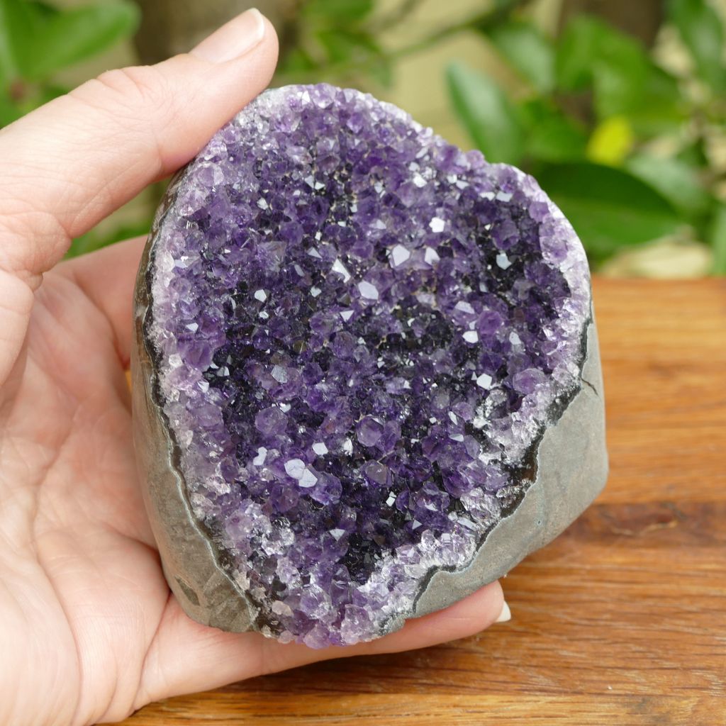 amethyst cluster with flat base