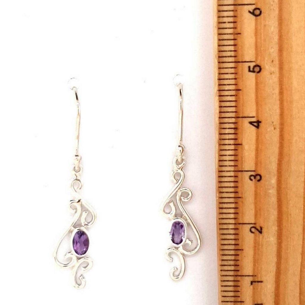 amethyst crystal earrings