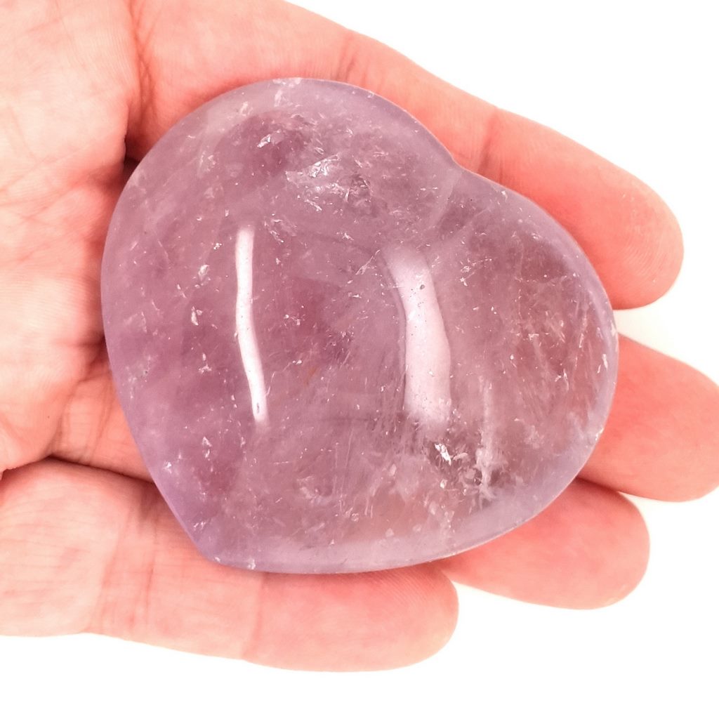 amethyst crystal heart