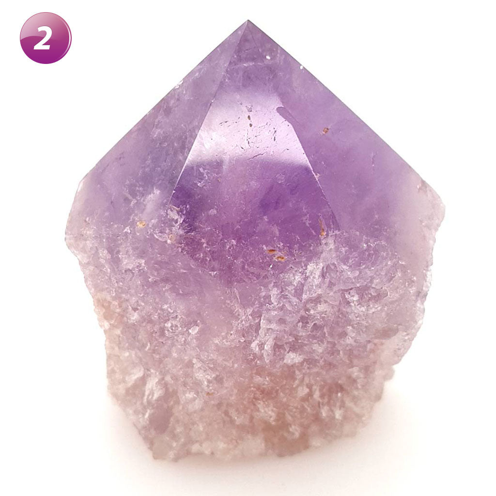 Amethyst Semi Polished Crystal Point for Crystal Healing