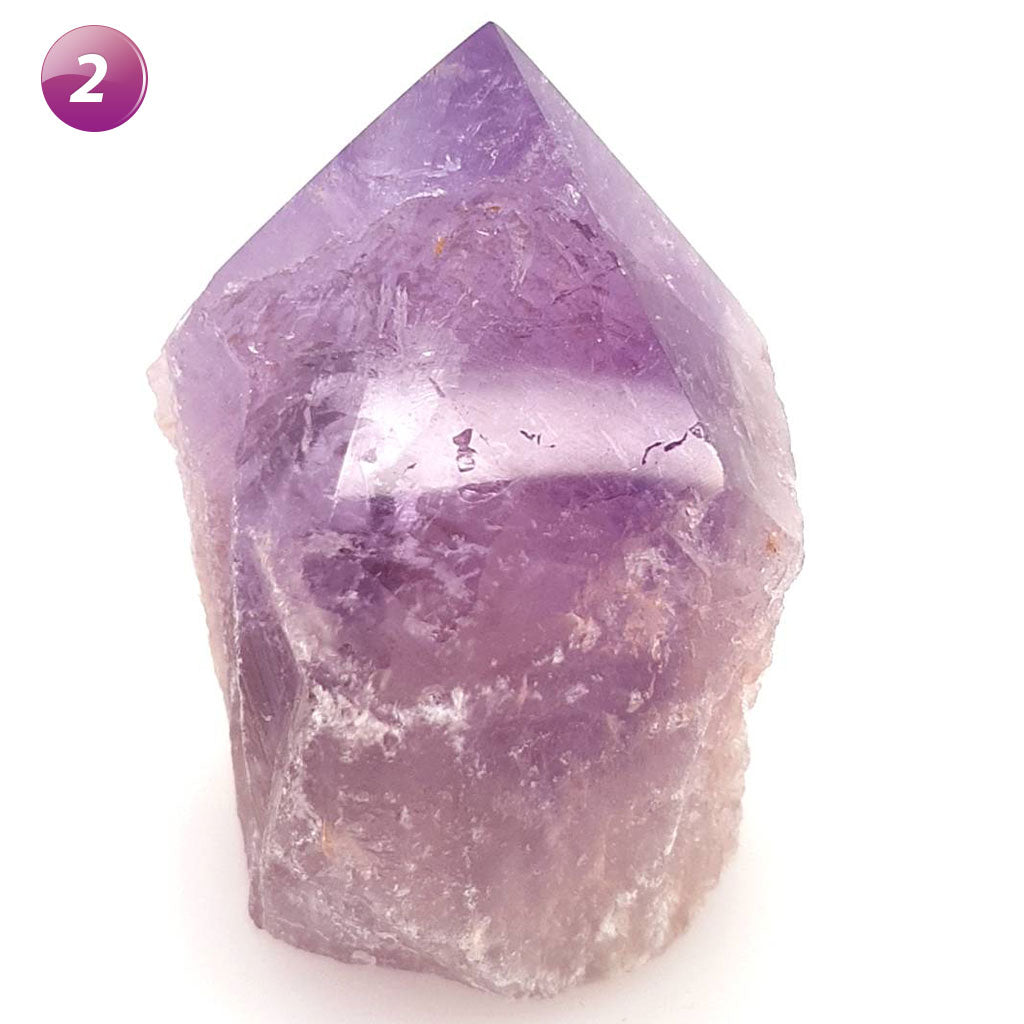 Amethyst Semi Polished Crystal Point for Crystal Healing