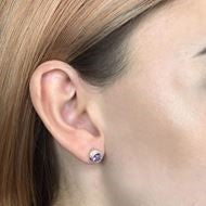 amethyst stud earrings