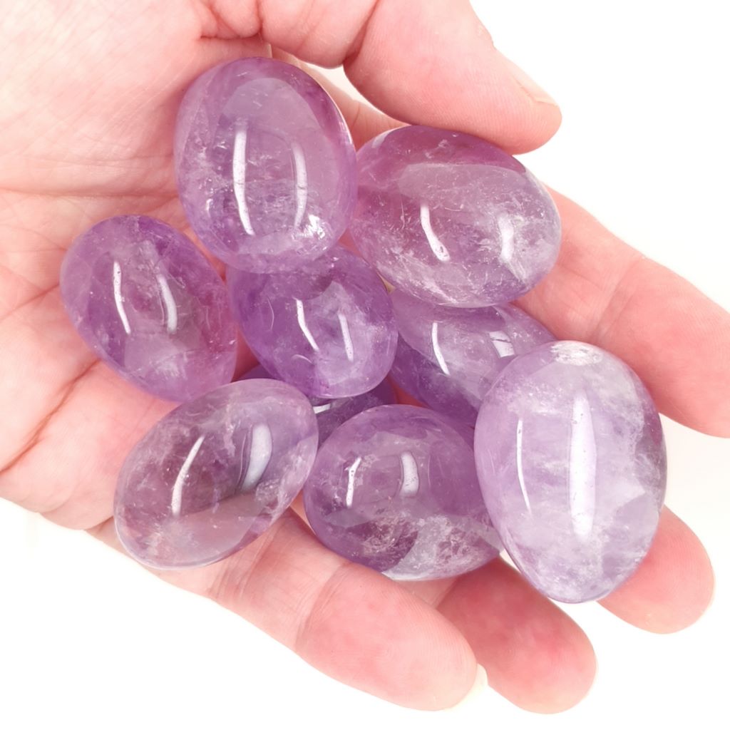 amethyst tumble stones