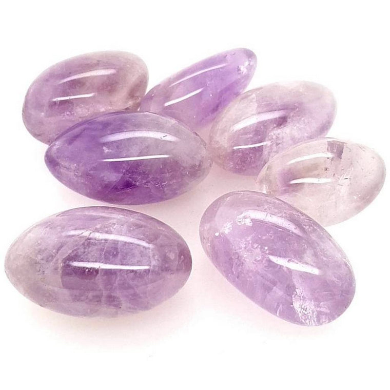 amethyst tumble stones crystals purple in colour