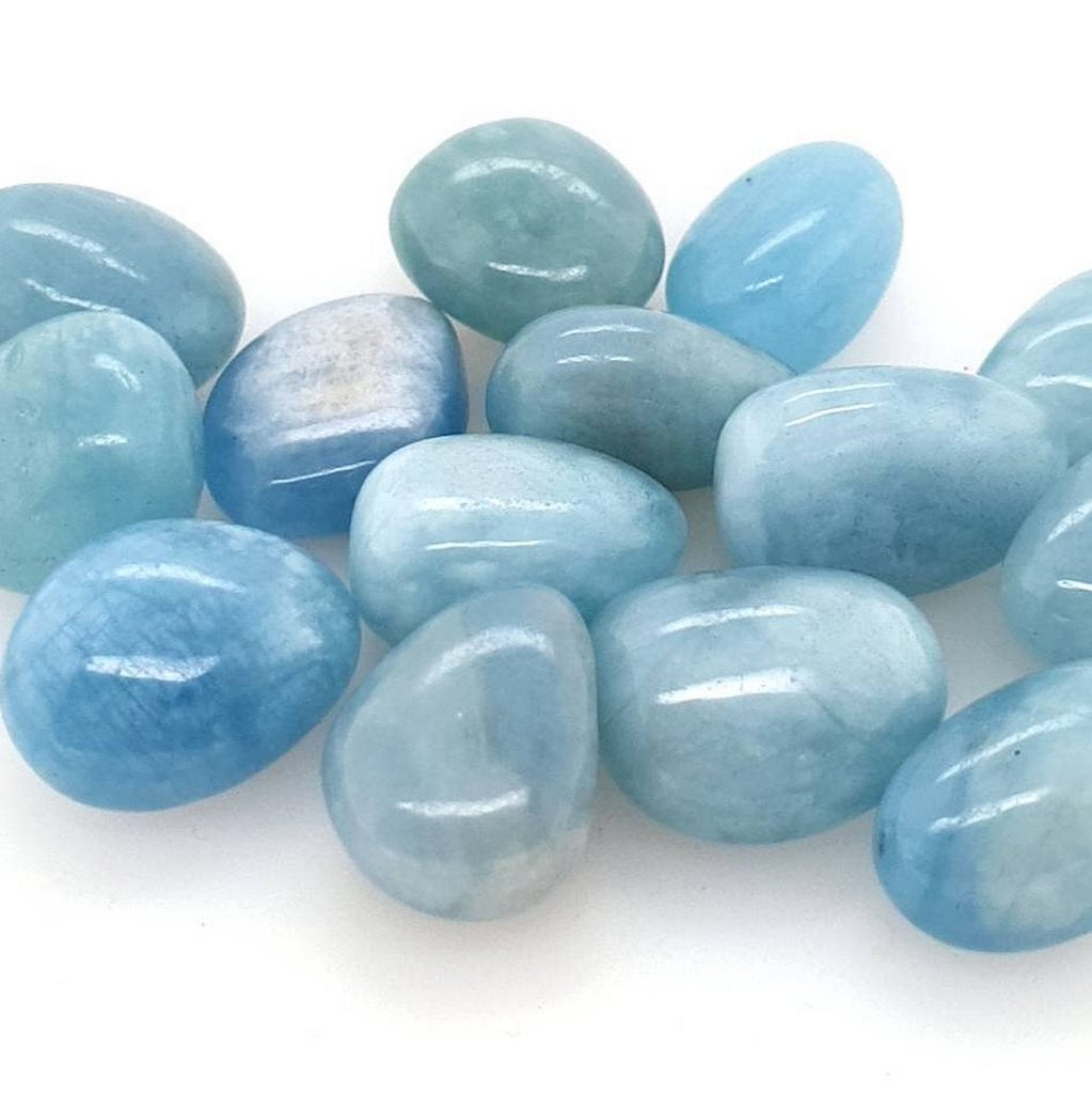 aquamarine tumble stones