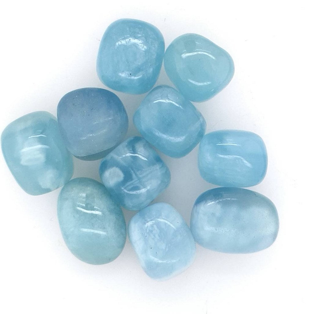 aquamarine tumble stones