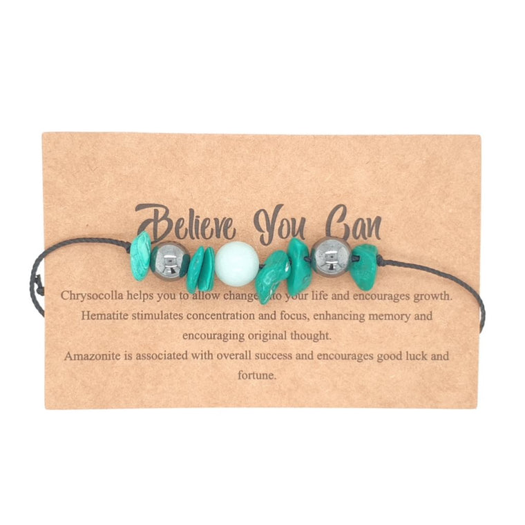 believe you can adjustable crystal bracelet