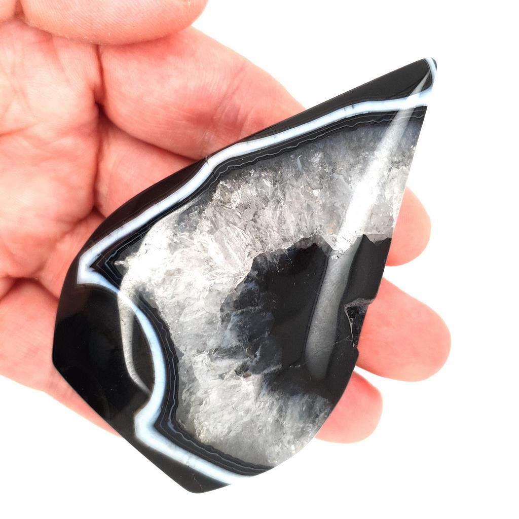 black agate crystal flame