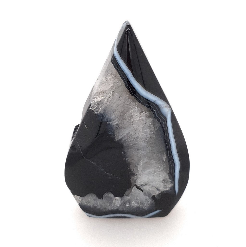 black agate crystal flame