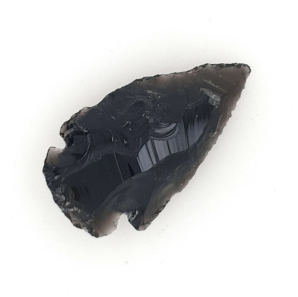black obsidian arrow heads