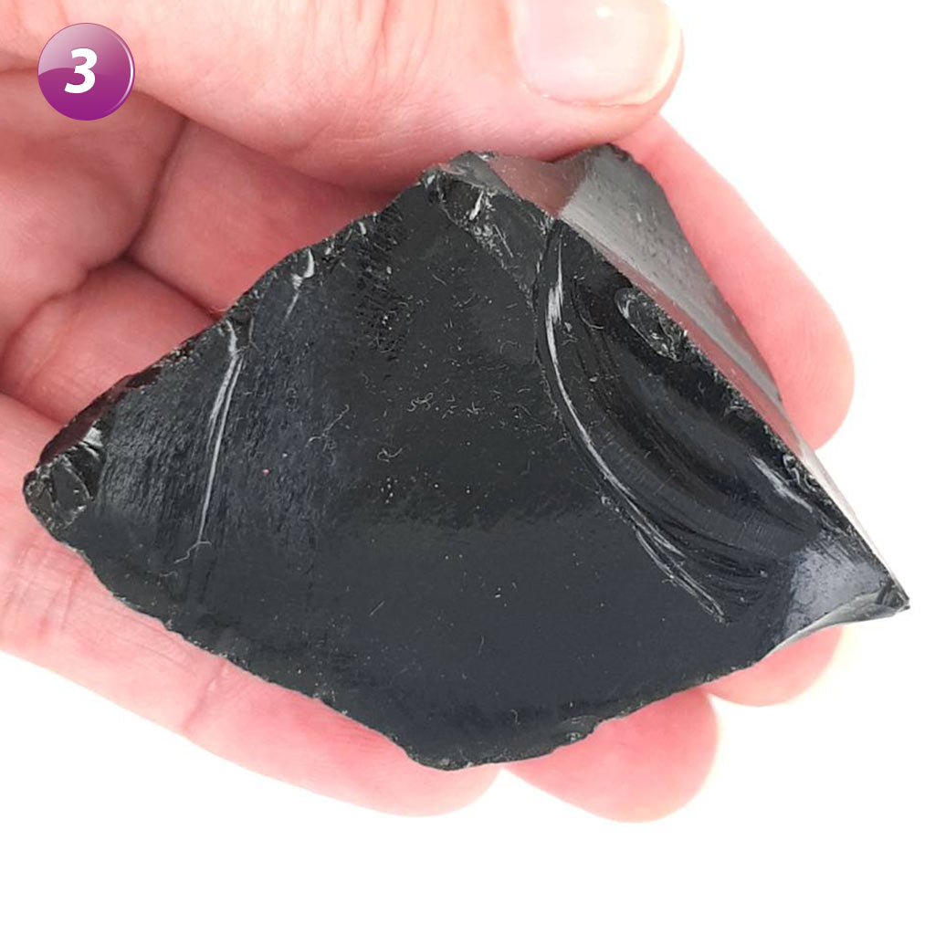 Black Obsidian Gemstone Natural Rough Stone Raw Crystals