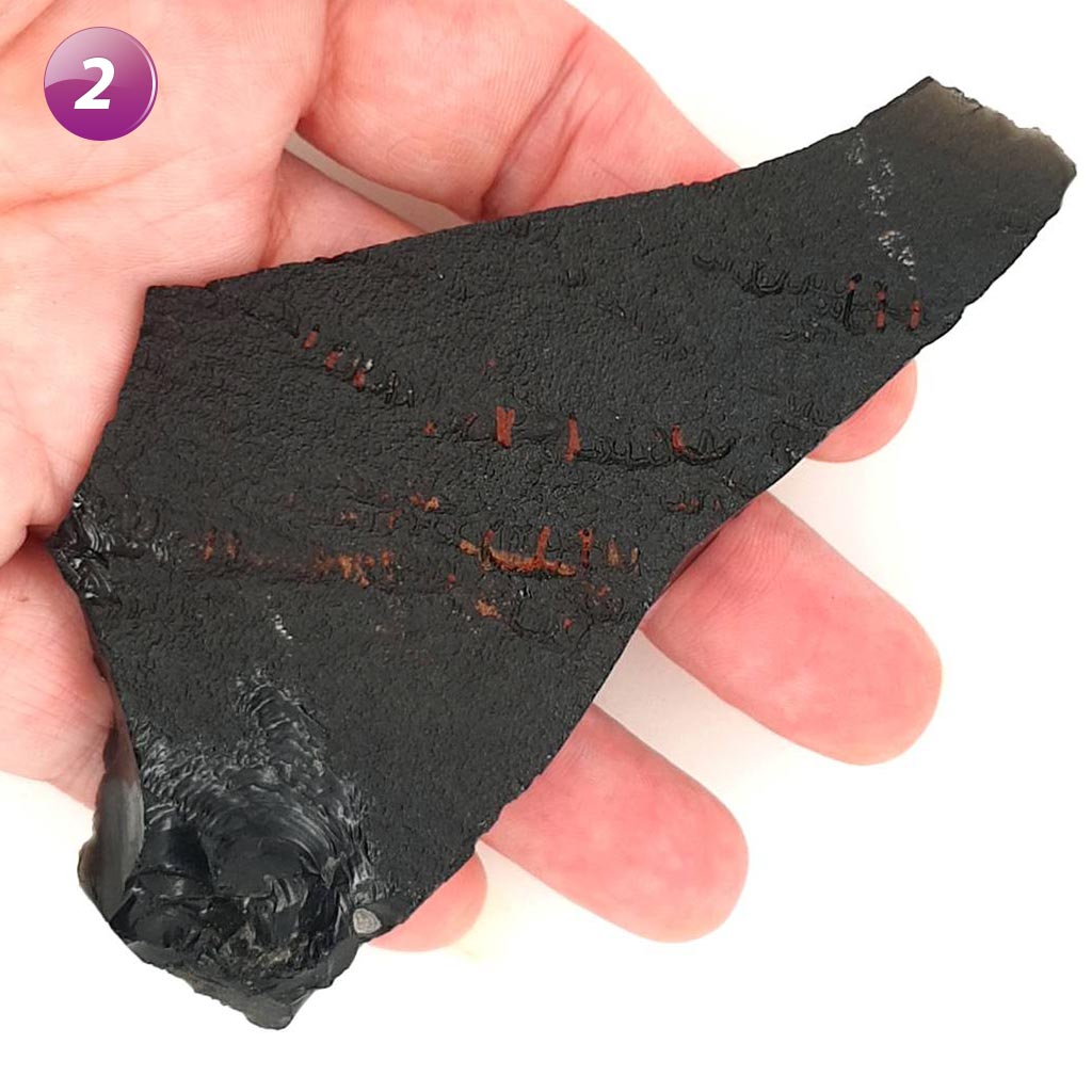 black obsidian natural pieces