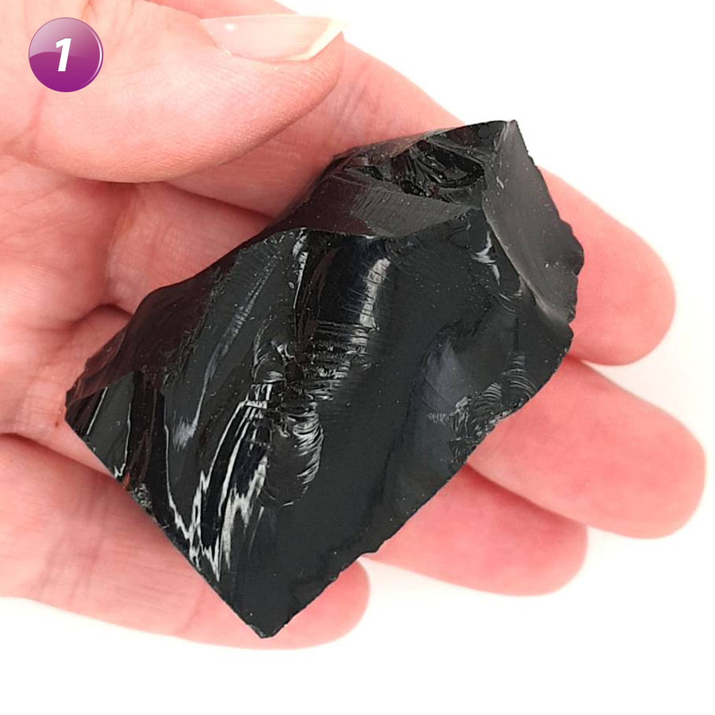 Black Obsidian Gemstone Natural Rough Stone Raw Crystals