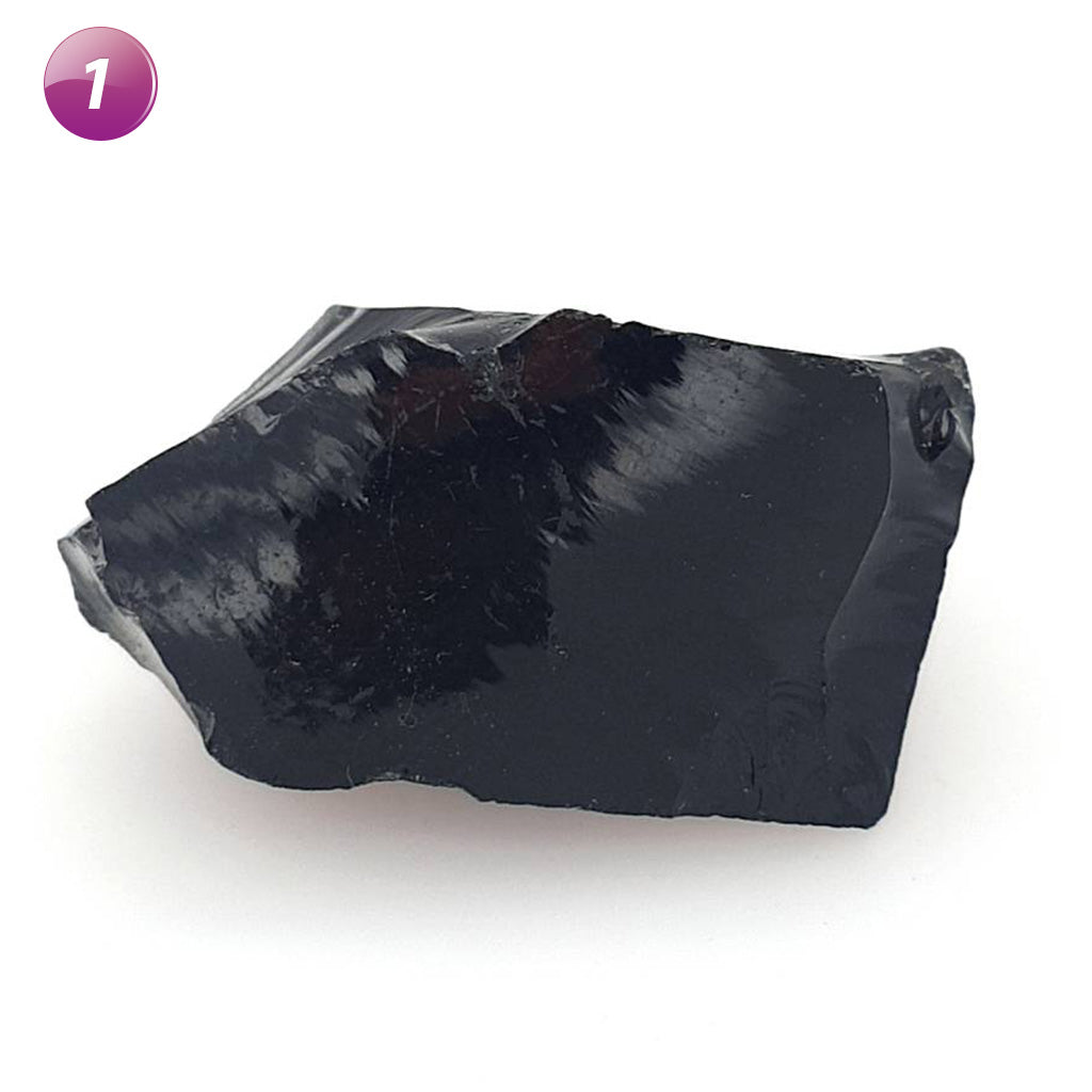 Black Obsidian Gemstone Natural Rough Stone Raw Crystals