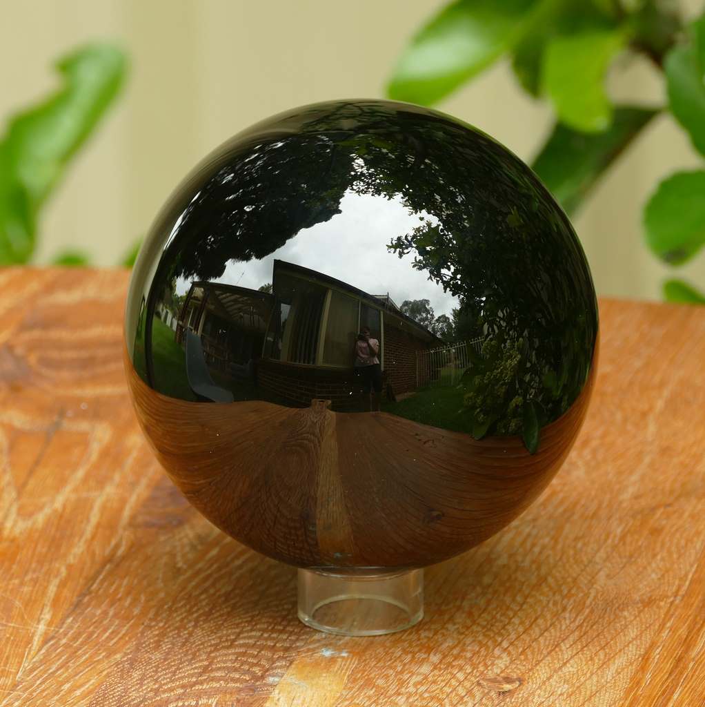 large black obsidian sphere