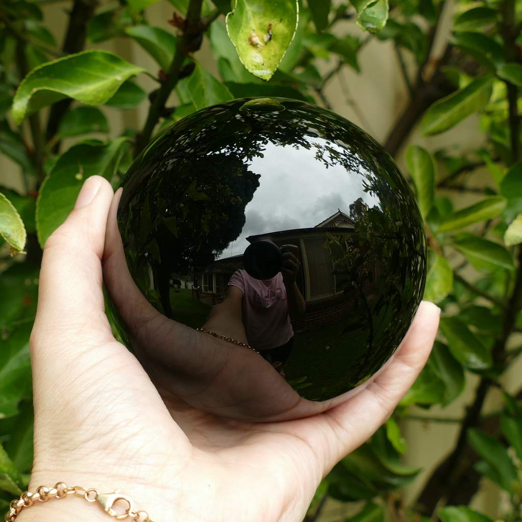 large black obsidian sphere