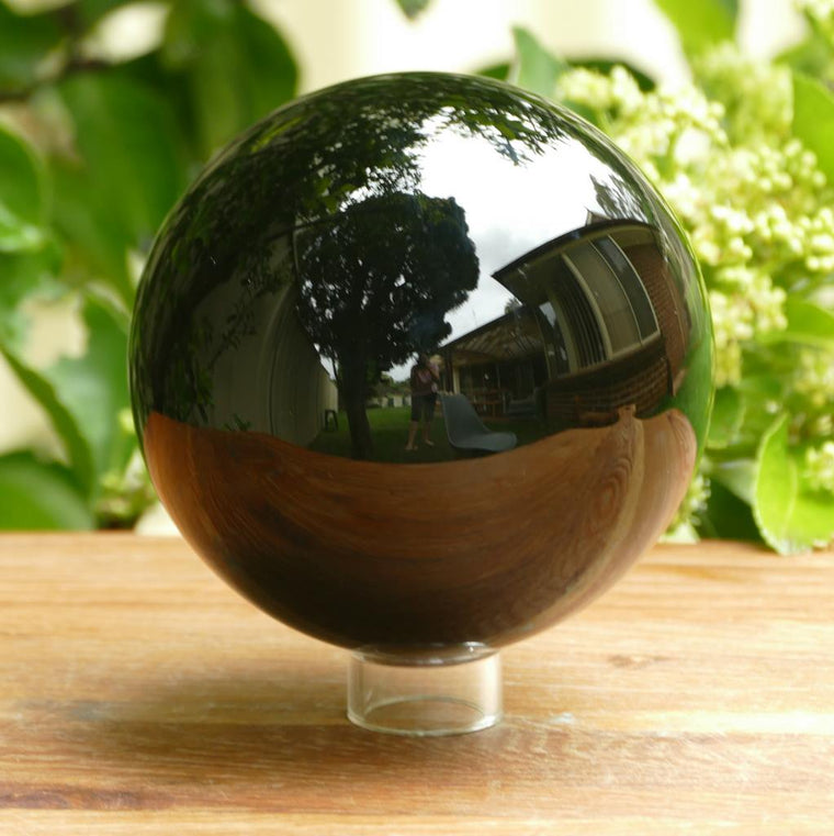 large black obsidian sphere