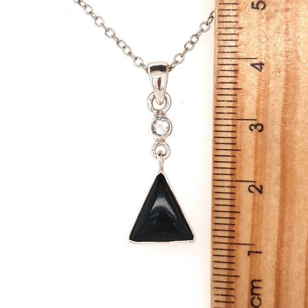black tourmaline and clear quartz pendant