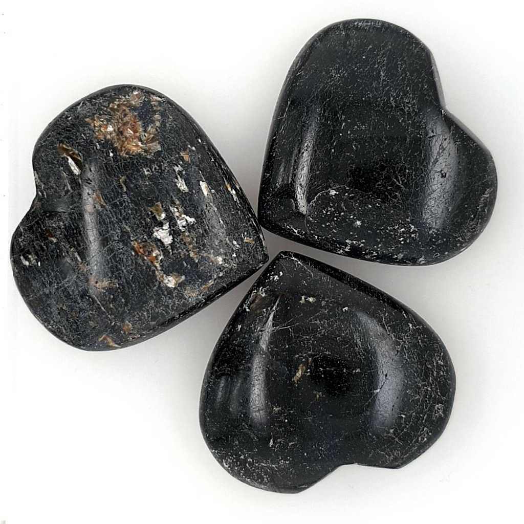 black tourmaline hearts