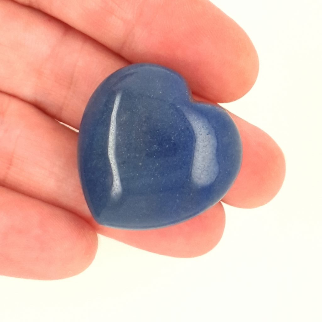 blue aventurine heart