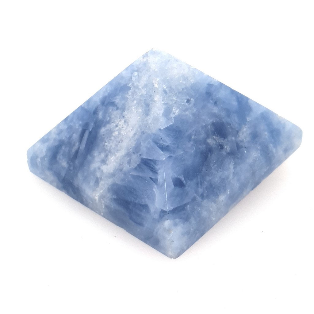 blue calcite pyramid