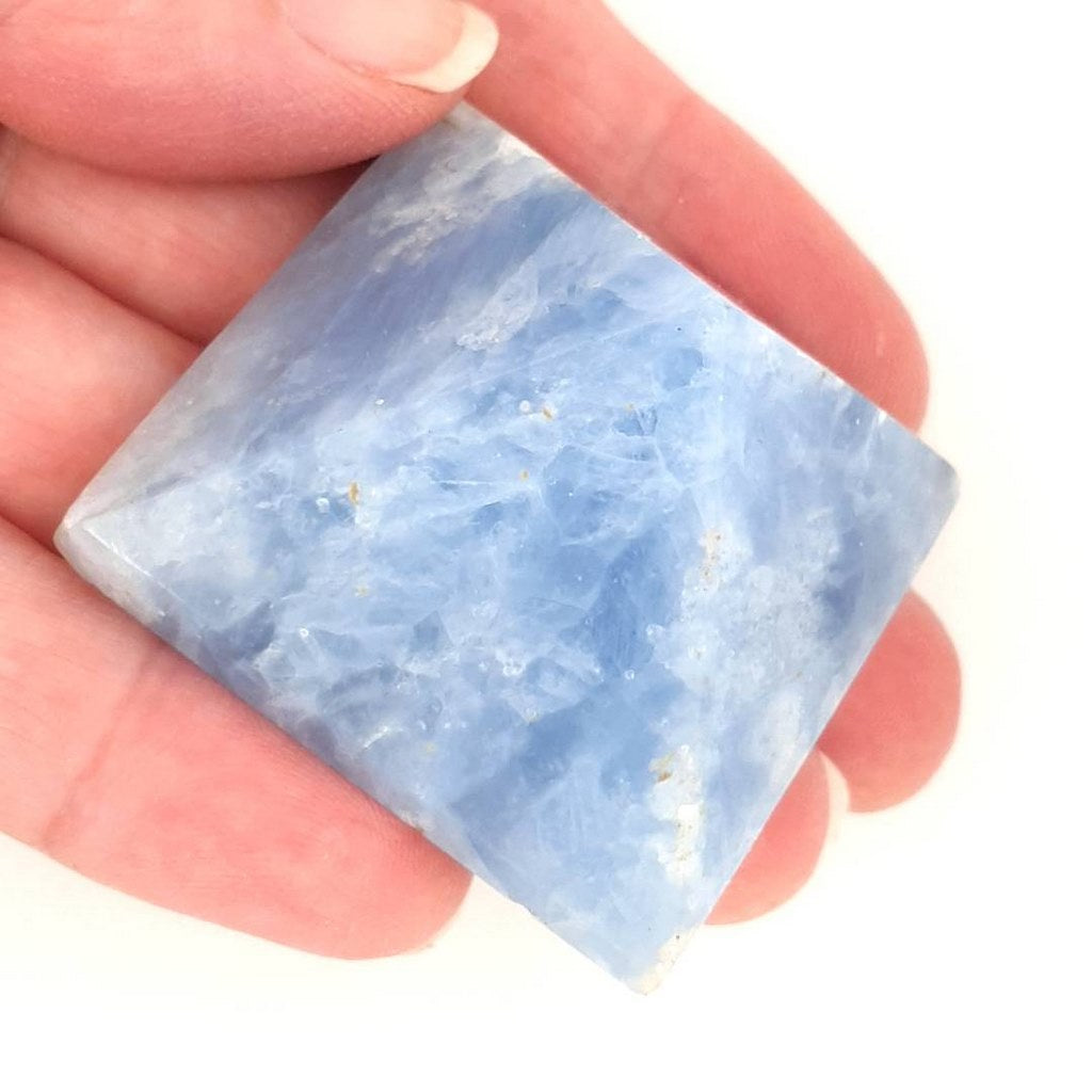 blue calcite pyramid