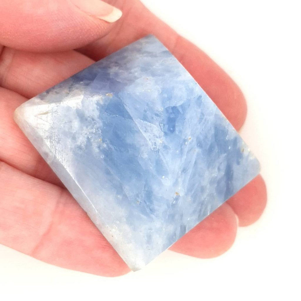 blue calcite pyramid