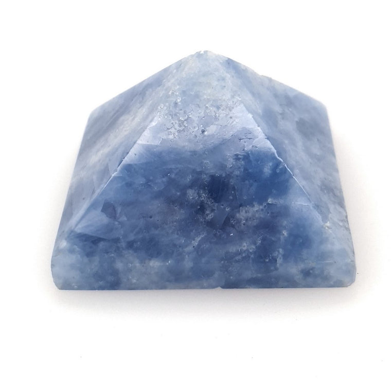 blue calcite pyramid