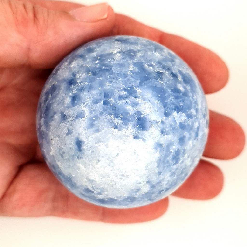 blue calcite sphere