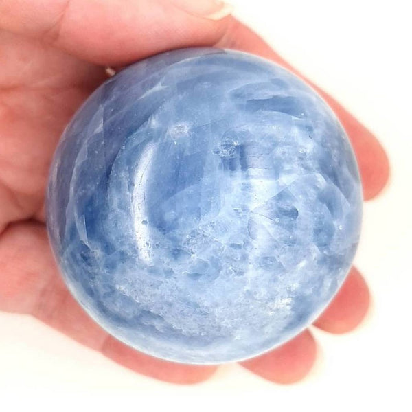 Blue Calcite Sphere Natural Crystal Polished to Perfection - Earth ...