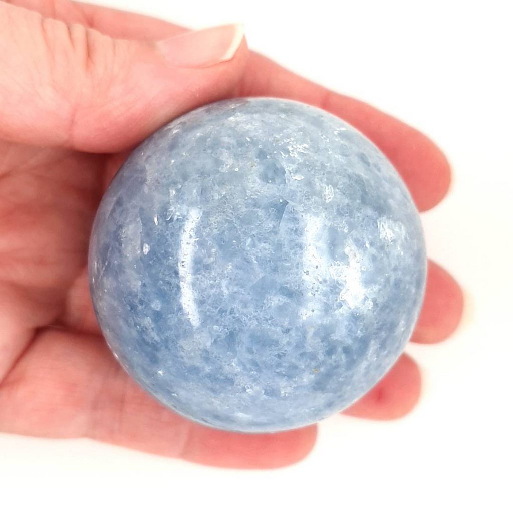 blue calcite sphere