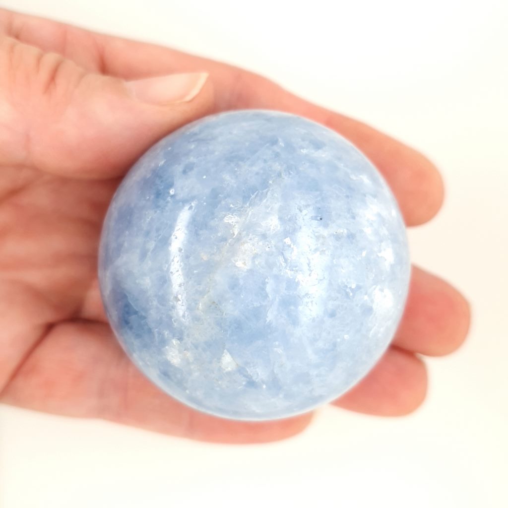 blue calcite sphere