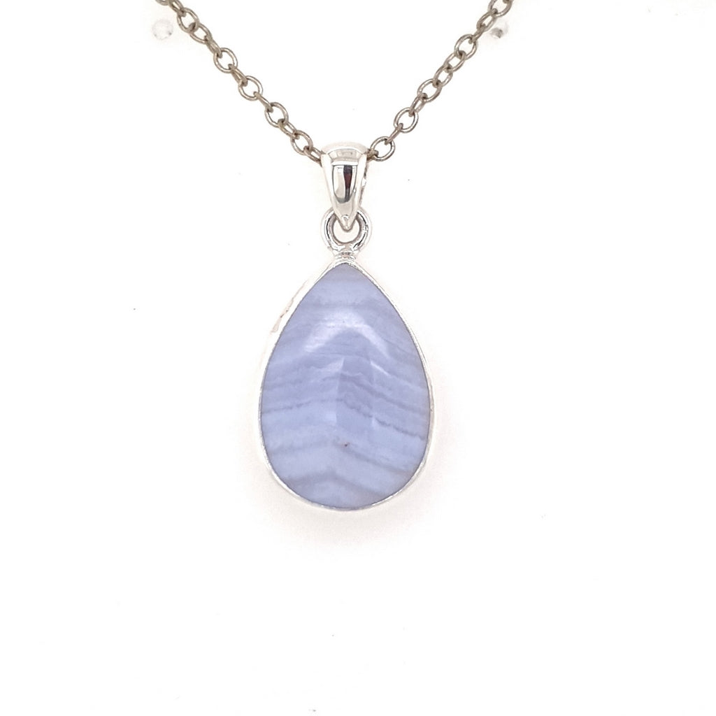 blue lace agate pendant