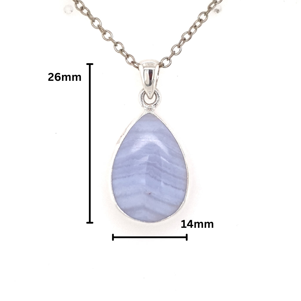 blue lace agate pendant