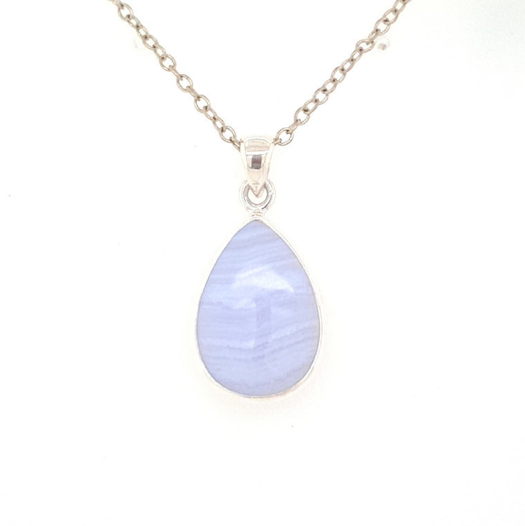 blue lace agate pendant