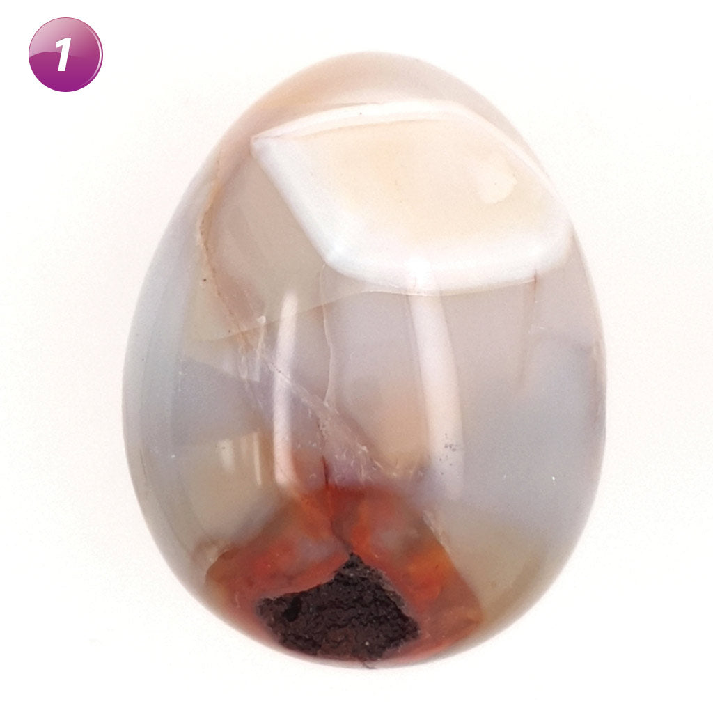 Carnelian Crystal Egg - Polished Stone for Metaphysical Healing