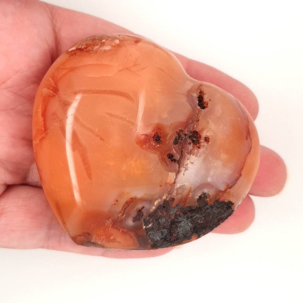 carnelian crystal heart