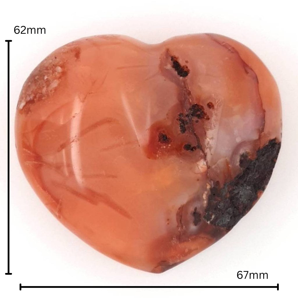 carnelian crystal heart