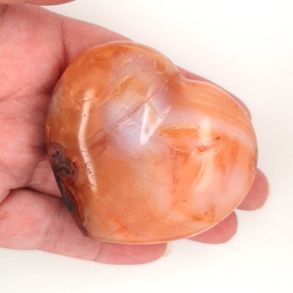 carnelian crystal heart