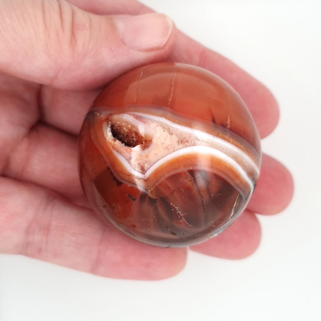 carnelian crystal sphere