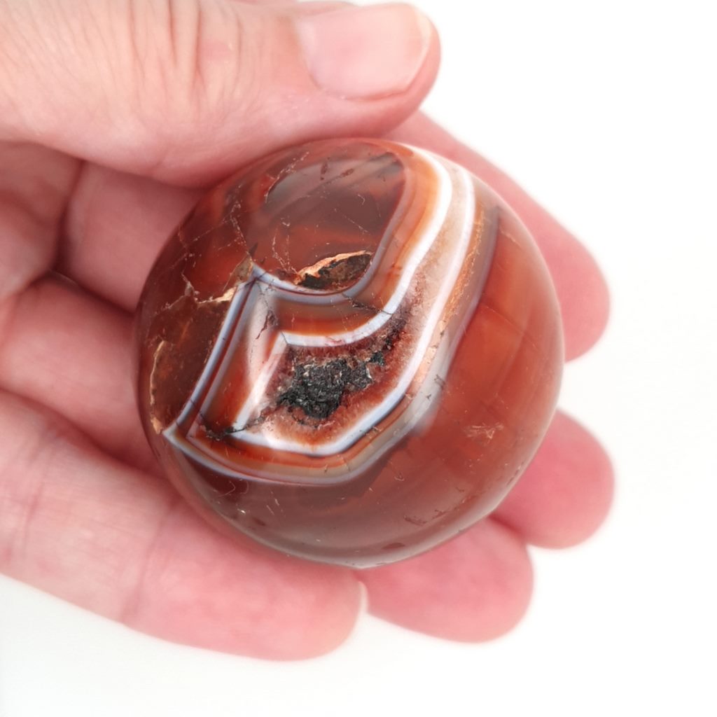 carnelian crystal sphere