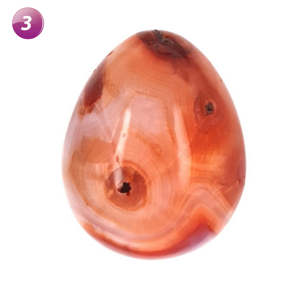 Carnelian Crystal Egg - Polished Stone for Metaphysical Healing Chakra Stone Crystal Therapy