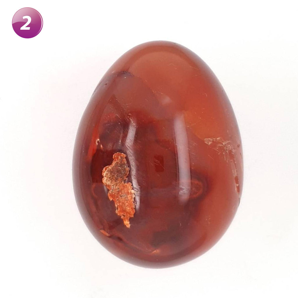 Carnelian Crystal Egg - Polished Stone for Metaphysical Healing Chakra Stone Crystal Therapy